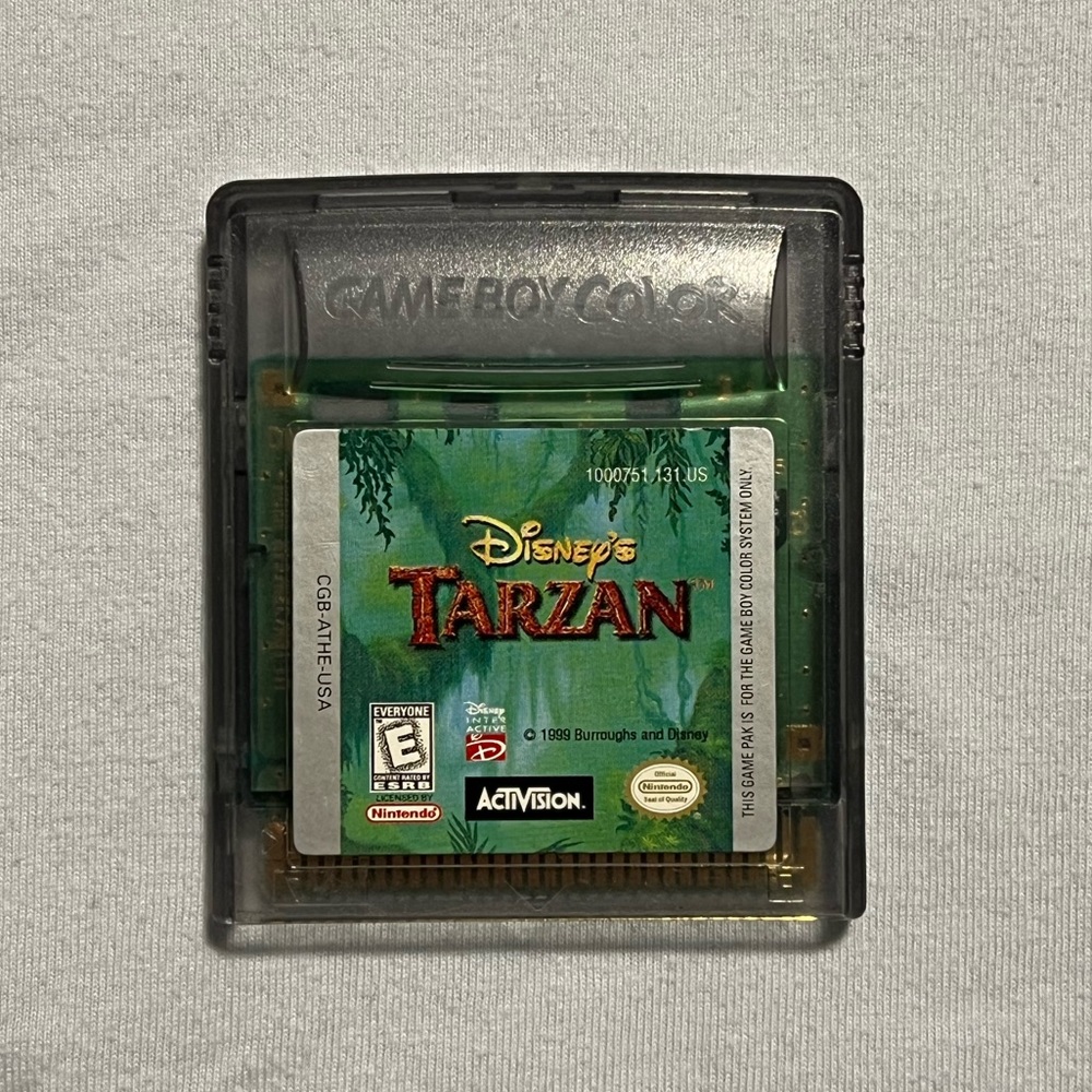 1998 Tarzan for Gameboy Color